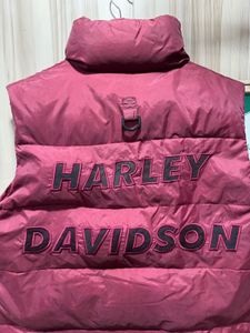Harley Davidson Maroon Down Feather Puffer Vest