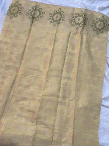 👑 Golden Zari Luxe – Premium Banarasi Fabric ✨