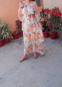 Floral Off-Shoulder Maxi Dress