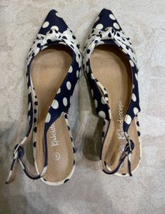 Polka Dot Slingback Heels
