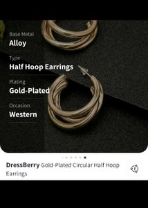 Triple Layer Half Hoop Earrings For Women