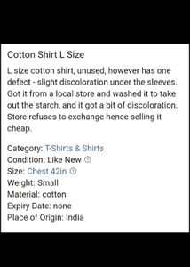 Cotton Shirt For men 🚹