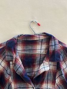 Lee Cooper Checkered Pattern Crop Shirt