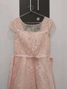 Elegant Pink Lace Dress