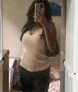 Savana Dupe Ribbed Lacey 2000s Going Out Tank Top