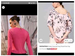 Combo Of 2 Branded Tops New No Coin 30/32 Bust