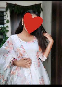 Floral Print Anarkali Kurti