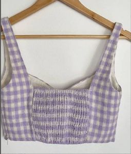 Zara Lavender Crop Top Size s