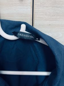Blue Crop Shirt