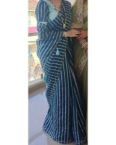 Elegant Striped Saree