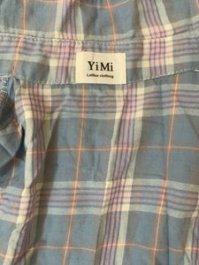 Women’s Blue Plaid Shirt