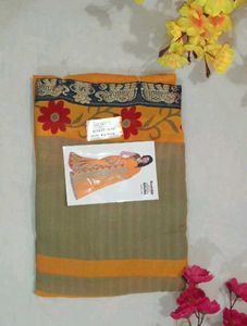 Elegant Orange Saree