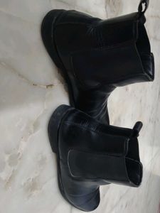Black Leather Ankle Boots