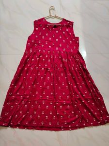 Red Printed Dress