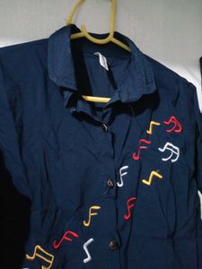 Shirt Top Navy Blue