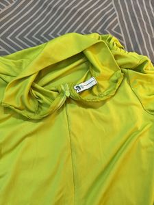 Turtle Neck Ruched Mini Dress