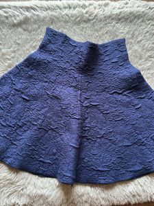 Textured Blue Skirt