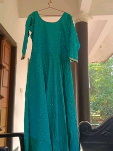 Heavy  Peacock Colour Gown