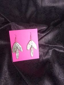 Unique Silver Tone Drop Earrings