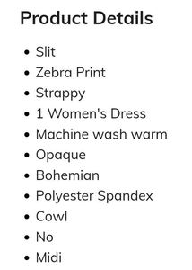Zebra Print Slip Dress