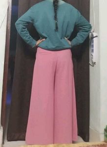 Koovs Pink Culottes/Trouser