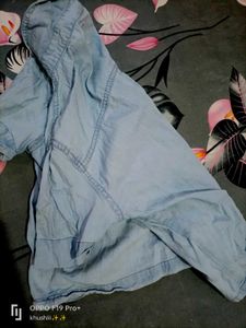 Denim Crop Shirt And Oversized Tshirt From Max 💗✨