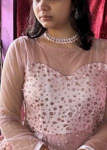 Rose Gold Necklace With Matching Earrings
