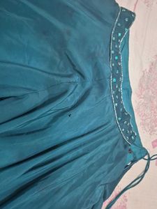 Embellished Teal Blouse