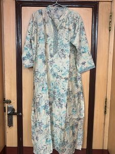 Floral Print Kurta Pant Set