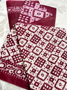 100% COTTON Rajasthani print Unstiched Suit
