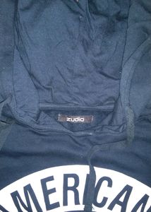Hoodie with Cap, Branded, Unisex, Dark Blue.