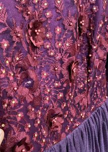 Elegant Purple Floral Gown