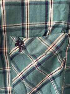 Cantabil Green Checkered Shirt