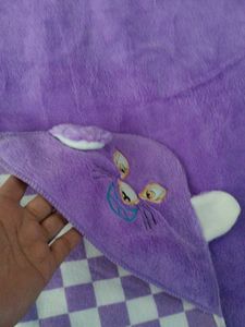 New Baby Blanket With Attached Cap