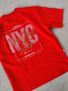 &#39;New York&#39; Graphic Five Sleeve Tshirt  - Size M
