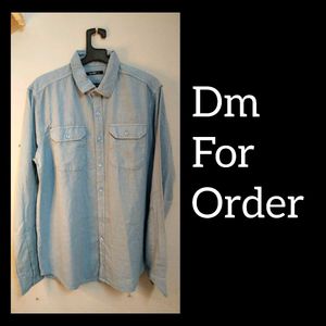 Zudio Denim Double Pocket Shirt