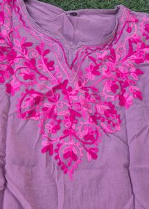 Chickenkari Embroiled Short Kurta Top