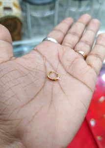 20 k gold nose bali Colorful Gemstone