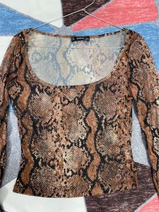 UNUSED Shein Snake Print Top