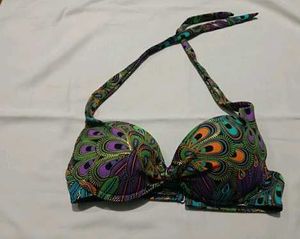 Peacock Print bra