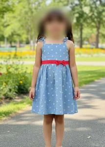 Cute Blue & White Polka Dot Dress