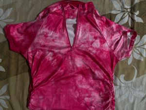 Pink Tie-Dye Short Sporty Dress