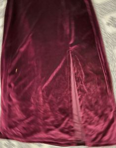 Burgundy Velvet Mini Dress