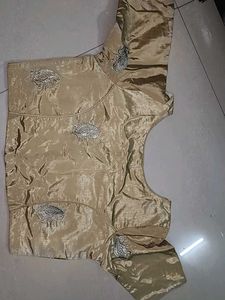 Light Gold Boat Neck Blouse