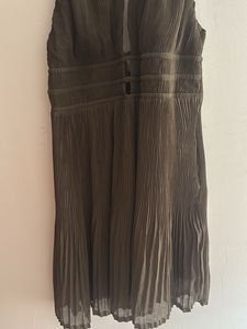 Elegant Olive Green Halter Dress