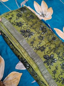 Olive Printed Saree (Women&#39;s)