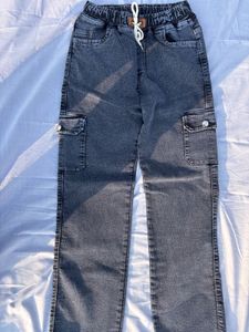 Boy's Denim Cargo Pants