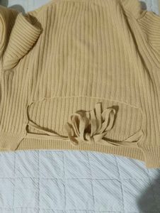 Knit Sweater with tie up for women