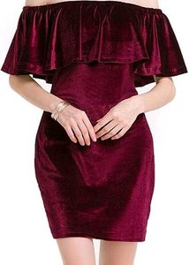 Wine Colour Velvet Dress For Date Night
