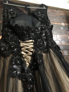 Black Handwork Gown